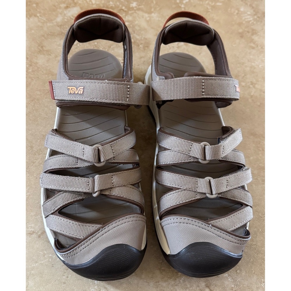 Teva Tirra Sandal Women 7.5 Taupe Burlwood Hiking Water Sport 1166310 NWOT